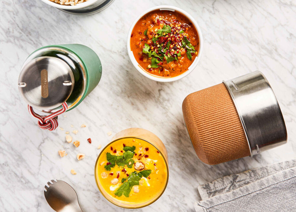 Pojemnik szklany BLACK+BLUM GR-LB-S014 0.45 L Migdałowy posiłki na wynos 