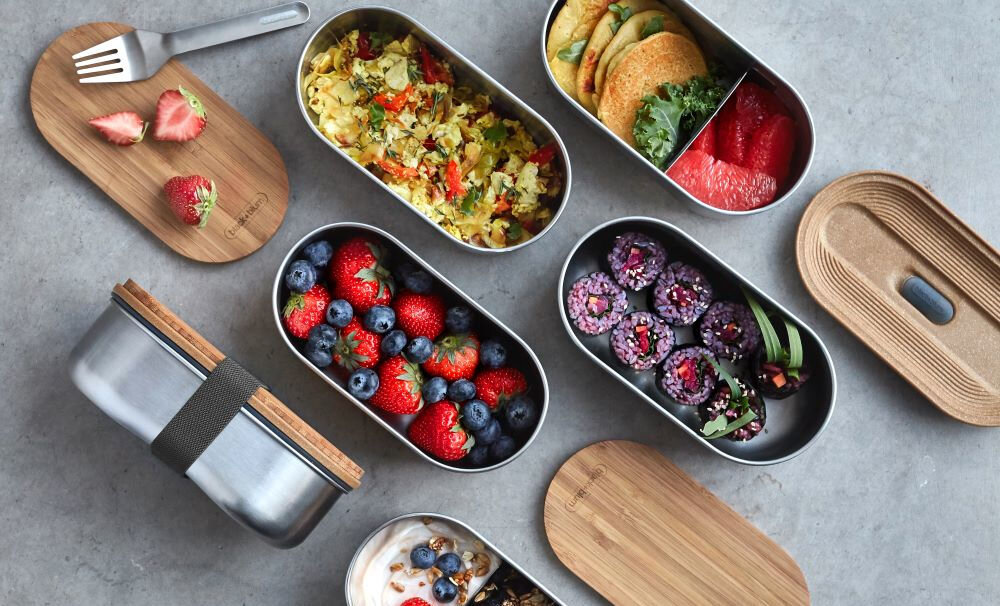 Zestaw lunchboxów BLACK+BLUM BAM-BT-L016 1 L Srebrny apetyczne posiłki