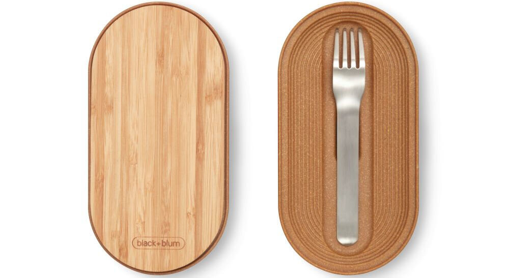 Zestaw lunchboxów BLACK+BLUM BAM-BT-L016 1 L Srebrny wgłębienia w pokrywkach dołączony widelec stal nierdzewna możliwość mycia w zmywarce wszystko zawsze pod ręką ułatwienie spożycia posiłków 