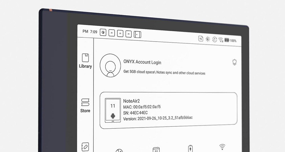 Czytnik E-Booków ONYX Boox Note Air 2 ekran bateria aparat procesor ram pamięć pojemność rozdzielczość zdjęcia filmy opis dane cechy blokady system łączność wifi bluetooth obudowa szkło odporność porty muzyka transfer sieć przekątna matryca waga czujniki