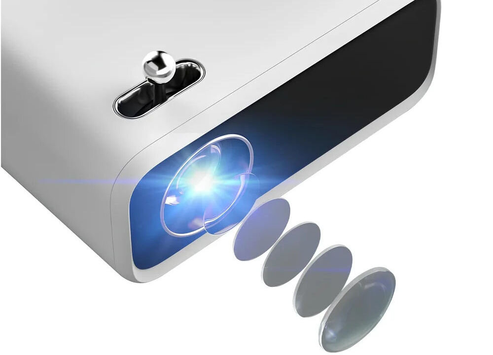 Projektor WANBO Mini XS01 obiektyw optyczny szkło