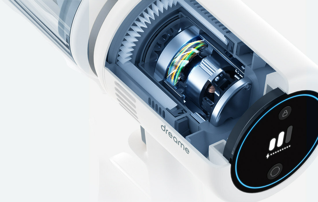 Odkurzacz DREAME P10 bezszczotkowy silnik predkosc do 100000 obrotow na minute moc ssania siegacaja 100AW zaawansowany system filtracji