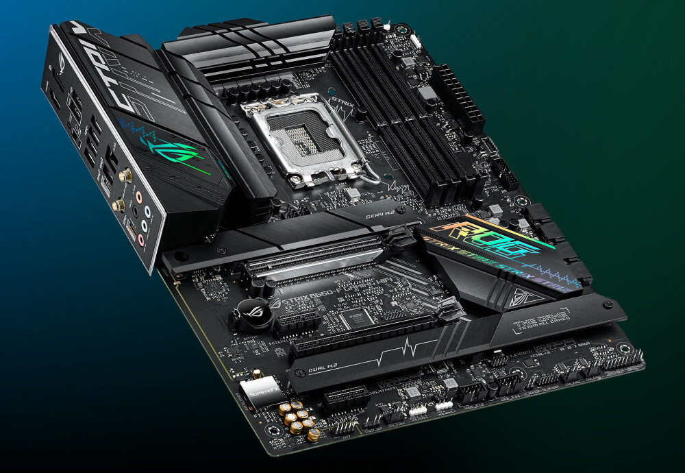 Płyta główna ASUS ROG Strix B660-F Gaming WiFi chłodzenie radiator temperatura oprogramowanie