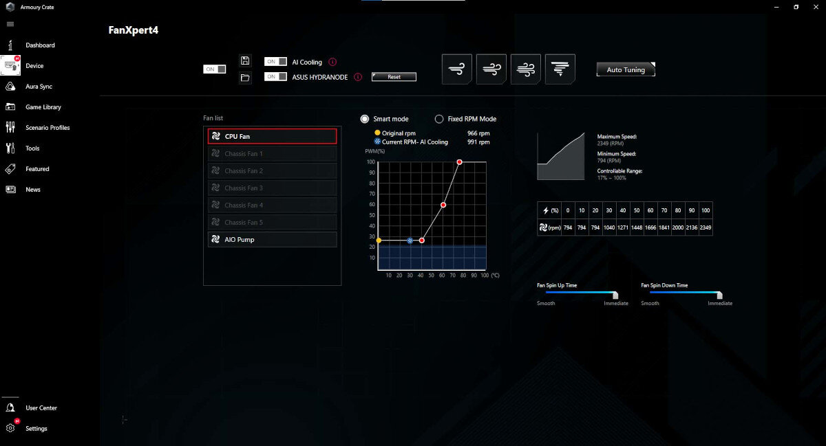 Płyta główna ASUS ROG Strix B660-G Gaming WiFi temperatura radiator podkładki chłodzenie