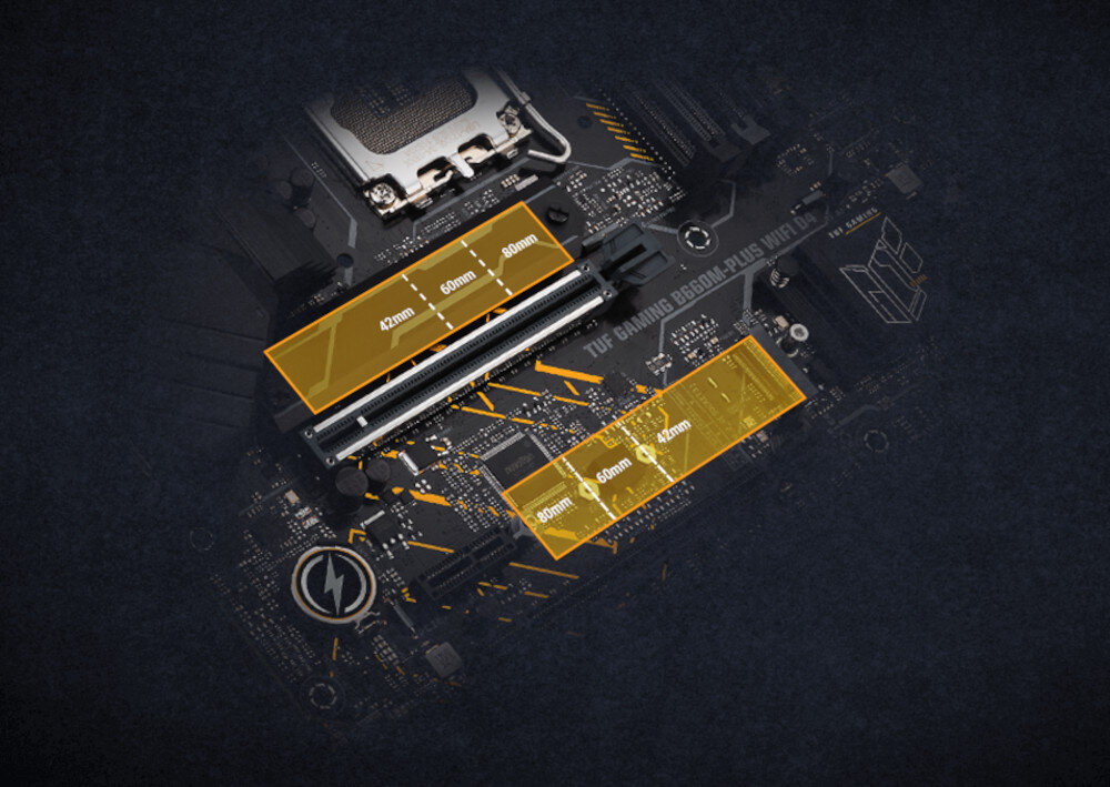 Płyta główna ASUS TUF Gaming B660M-Plus WiFi D4 dyski M.2 interfejsy