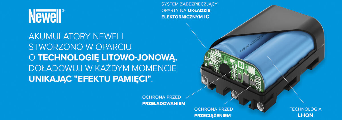 Akumulator NEWELL 3500 mAh do Canon LP-E19, doładowywanie, żywotność, efekt, pamięci, Budowa akumulatora Newell zamiennika LP-E19 do Canon