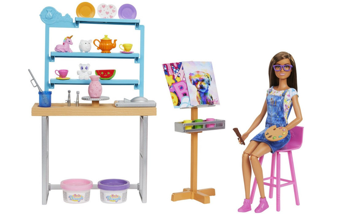 Lalka Barbie Pracownia artystyczna HCM85