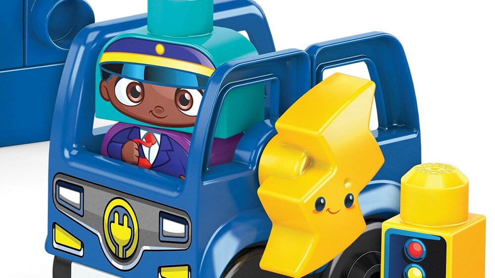 Klocki plastikowe FISHER PRICE Mega Bloks Ekoautobus HDX90  - rozwój zdolności