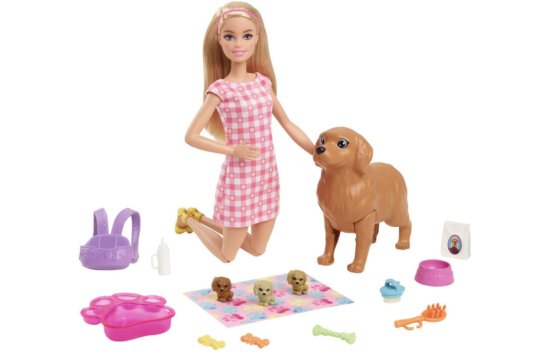 Lalka Barbie Narodziny pieskow HCK75