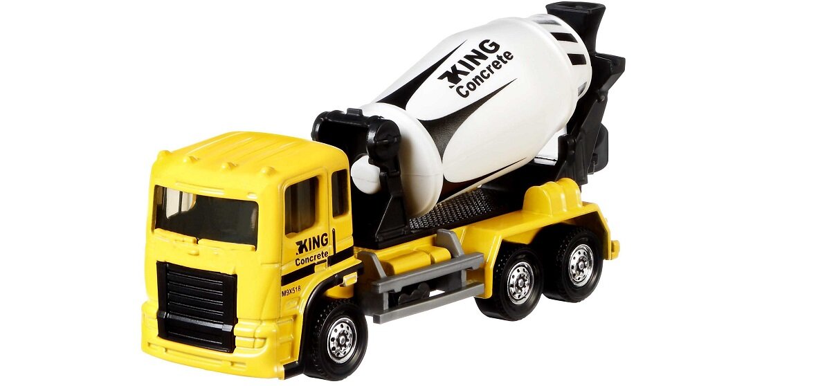 Samochód Matchbox Prace budowlane HCC07 4 samochody ciężarówka detale dekoracje GMC 3500 Attenuator Truck MBX Mobile Crane Road Grader Cement King