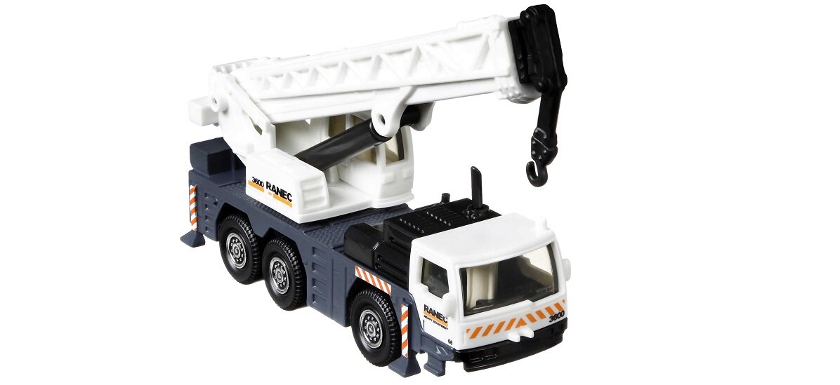 Samochód Matchbox Prace budowlane HCC07 4 samochody ciężarówka detale dekoracje GMC 3500 Attenuator Truck MBX Mobile Crane Road Grader Cement King