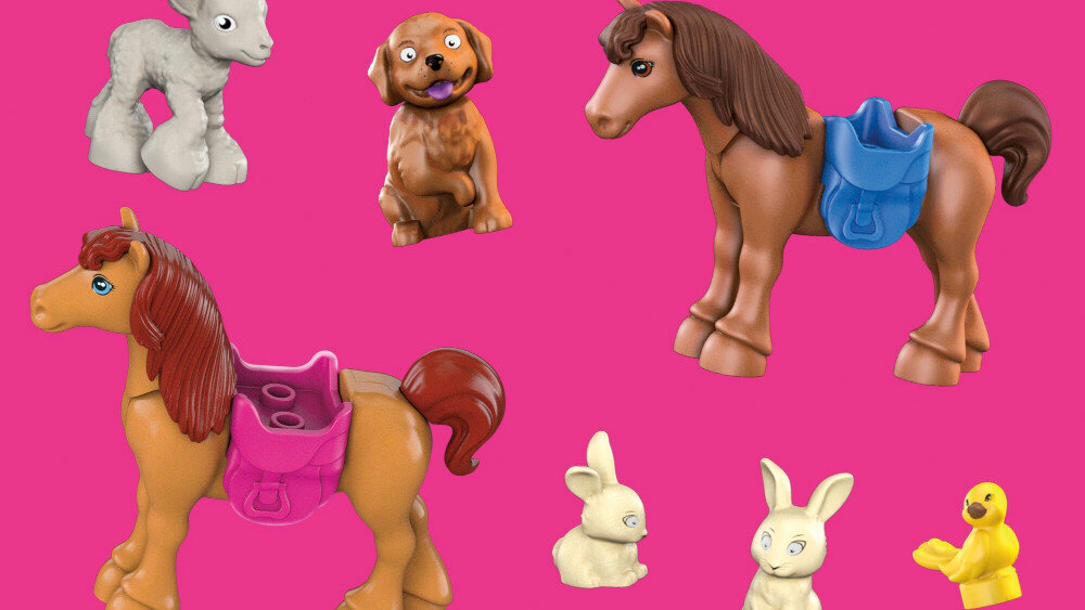 Klocki plastikowe Barbie Mega Construx Stajnia HDJ87 - opieka nad koniami