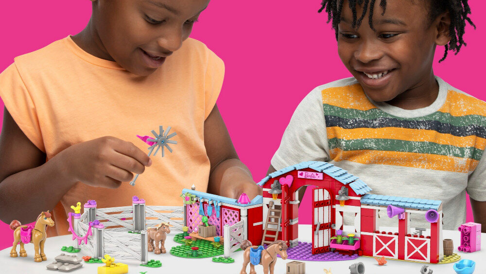 Klocki plastikowe Barbie Mega Construx Stajnia HDJ87  - kreatywność