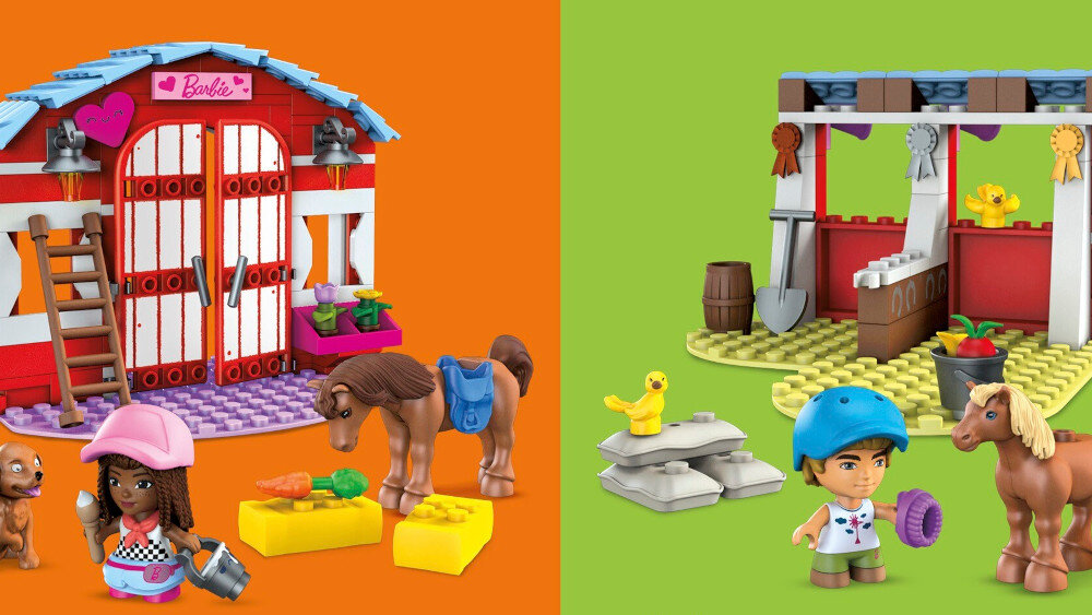 Klocki plastikowe Barbie Mega Construx Stajnia HDJ87  - wygląd