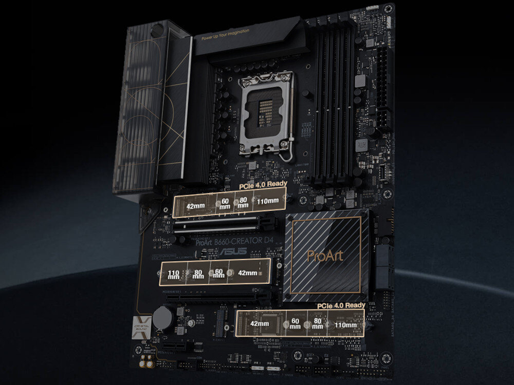 Płyta główna ASUS ProArt B660 Creator D4 dyski SATA M.2