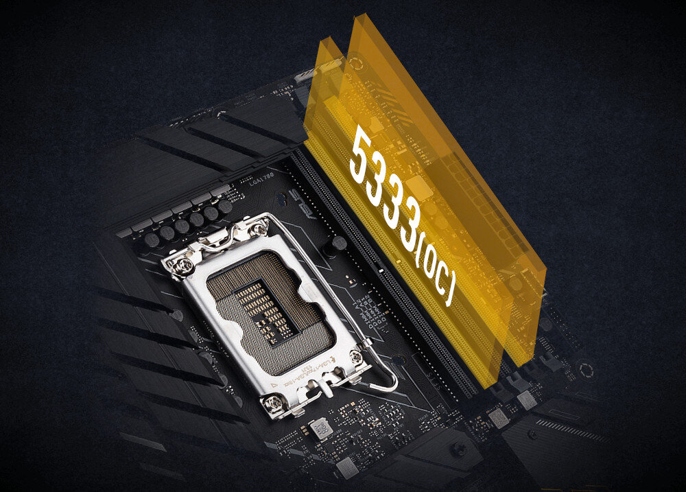 Płyta główna ASUS TUF Gaming B660M-E D4 pamięć pojemność taktowanie