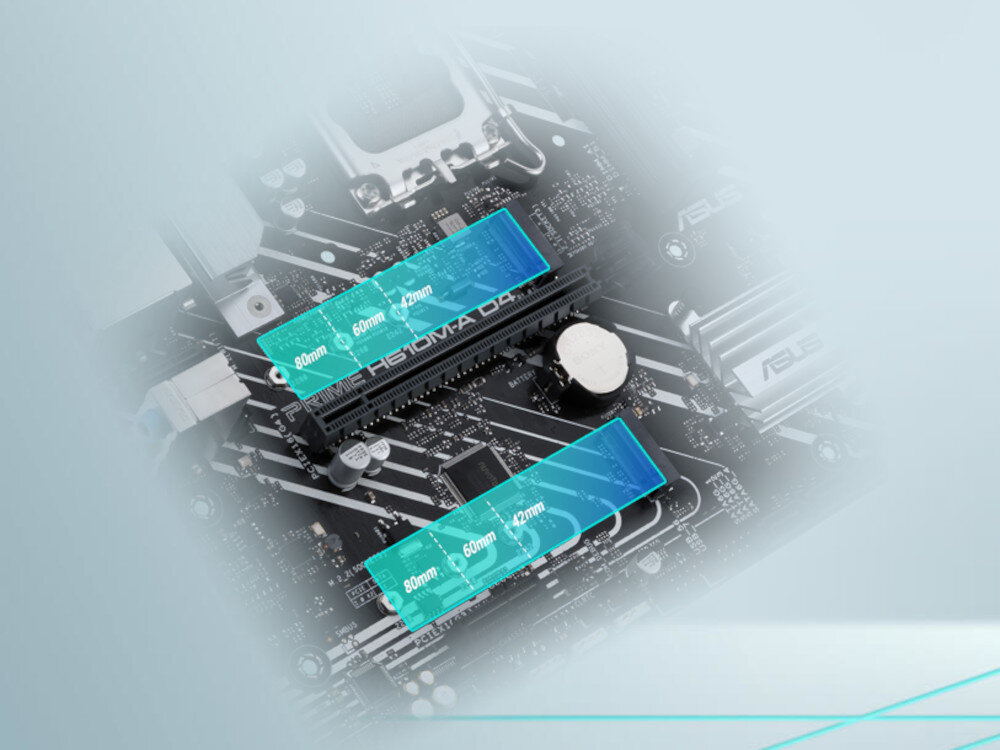 Płyta główna ASUS Prime H610M-A D4 złącza SATA M.2 dyski