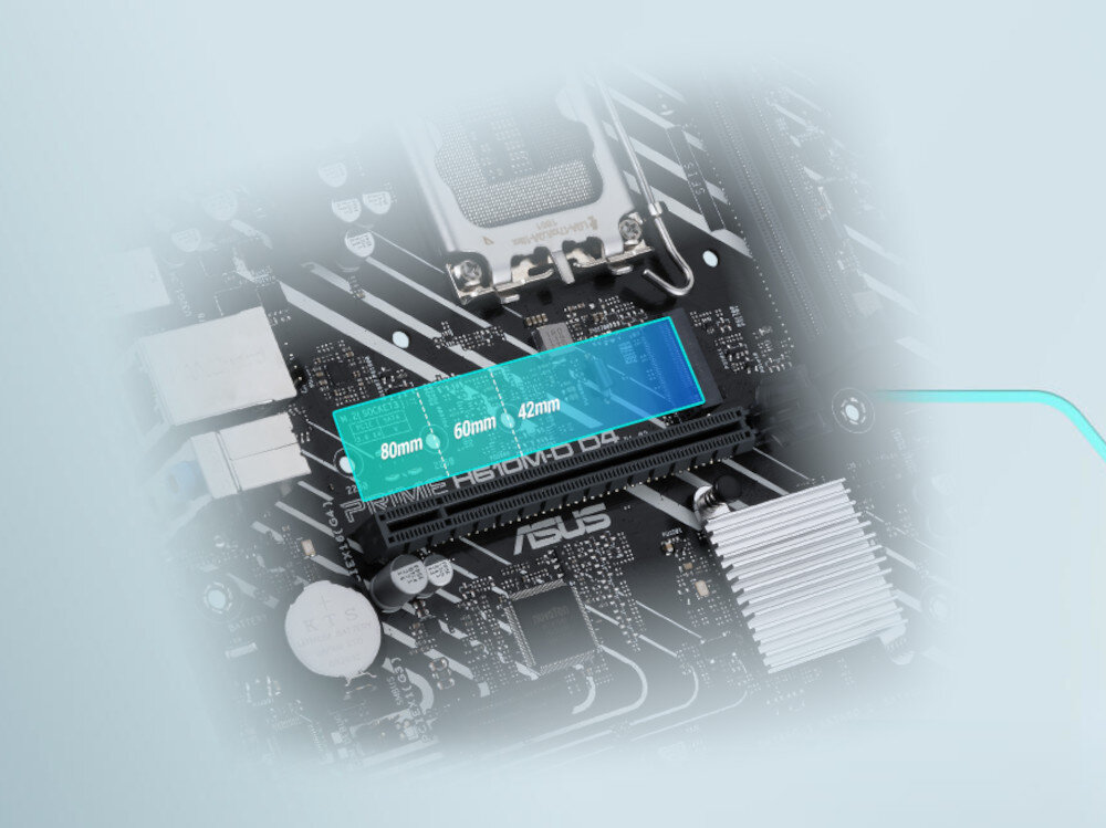 Płyta główna ASUS Prime H610M-D D4 dyski SSD M.2 podłączenie