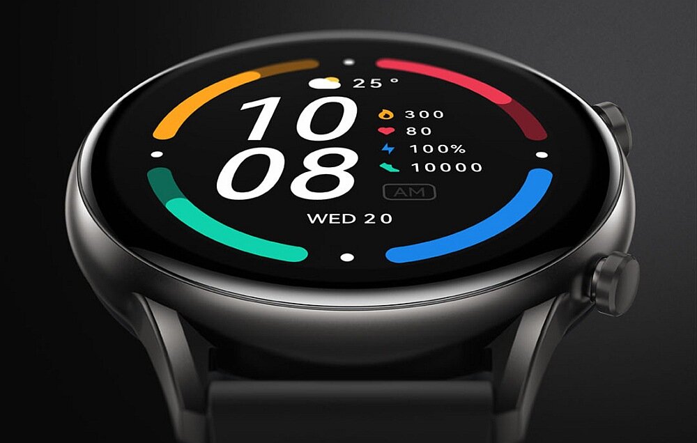 Smartwatch HAYLOU RT2 ekran bateria monitoring zdrowie sport serce sen pojemność ładowanie pasek wykonanie wytrzymałość aplikacja 