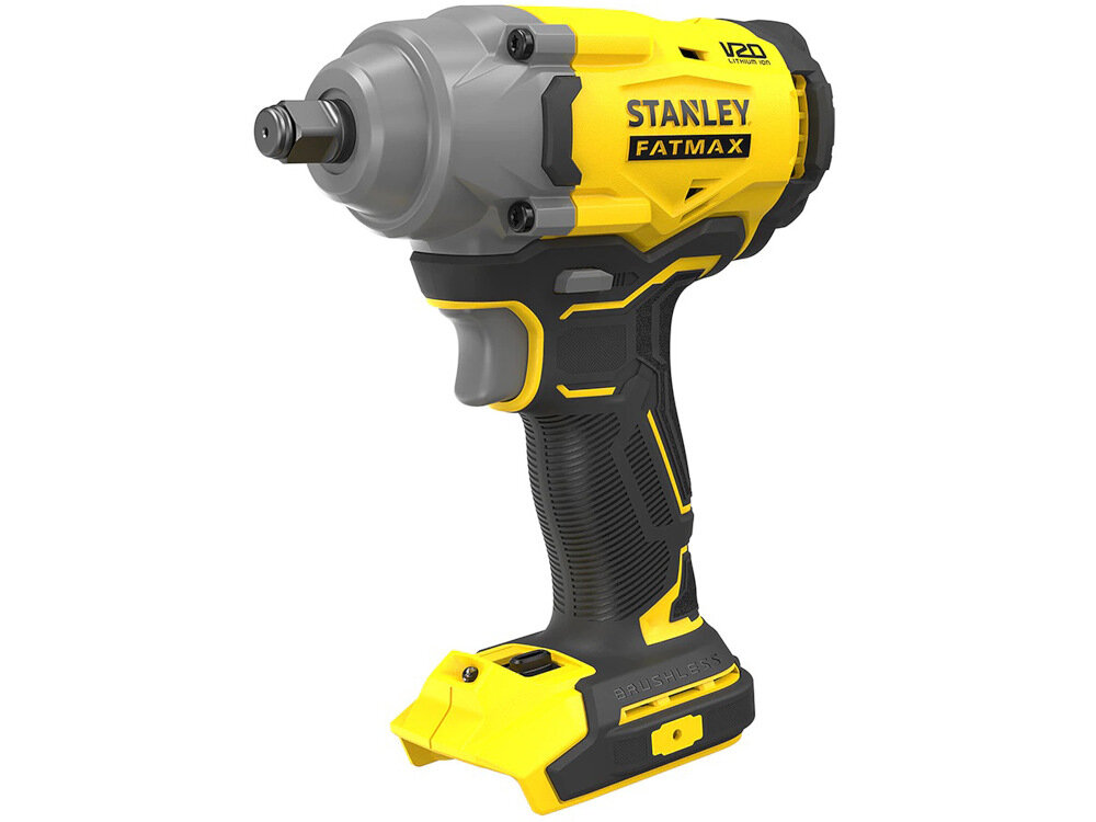 Klucz udarowy STANLEY Fatmax SFMCF920B-XJ z wytrzymalych materialow niewielka masa 1,6 kg solidny uchwyt antyposlizgowa powloka