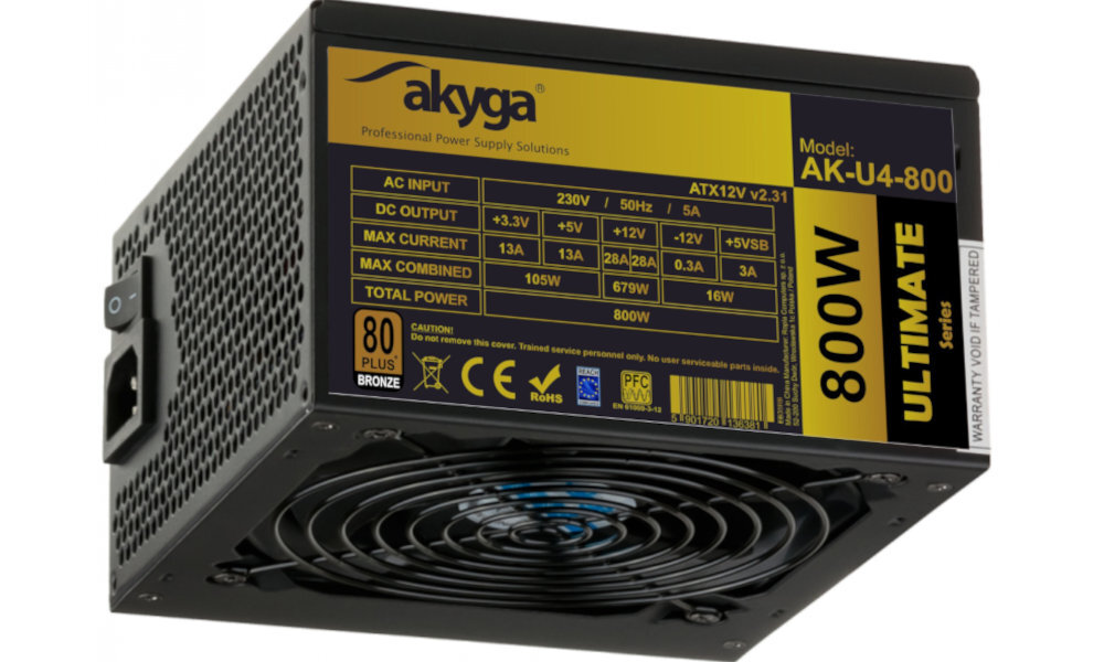 AKYGA AK-U4-800 800W Plus Bronze pion