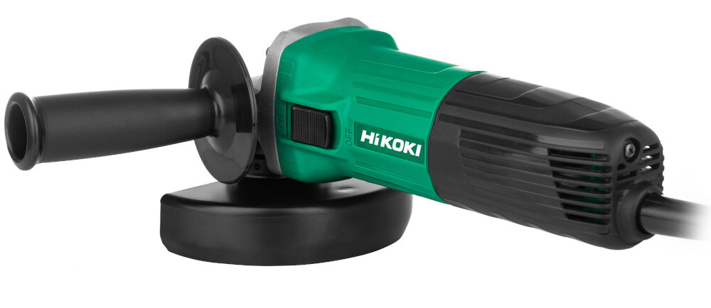 Szlifierka kątowa HIKOKI G13STA YGZ mocna wytrzymala ergonomiczna konstrukcja lekka poreczna latwa w obsludze rekojesc boczna dluga zywotnosc szczotek weglowyc waga 1,8 kg