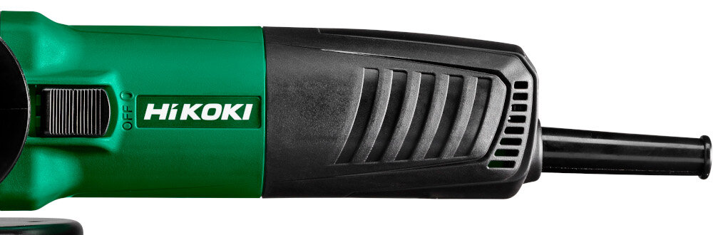 Szlifierka kątowa HIKOKI G13SR4 mocna wytrzymala ergonomiczna konstrukcja lekka poreczna latwa w obsludze rekojesc boczna dluga zywotnosc szczotek weglowyc waga 1,8 kg