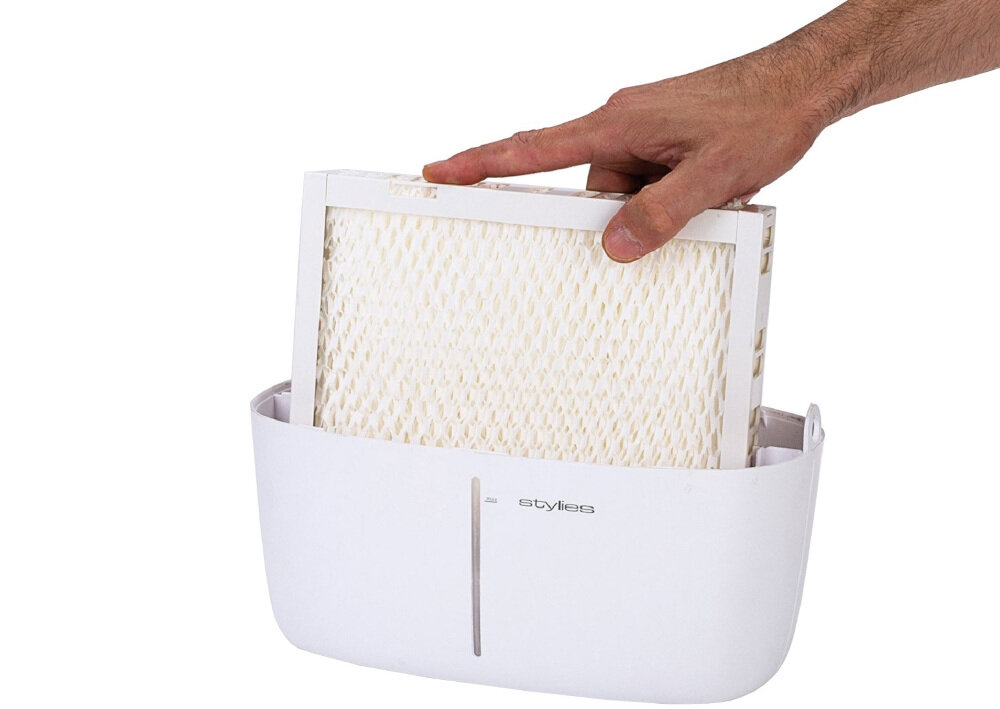 Nawilzacz ewaporacyjny STYLIES Alaze Pro zdrowie czyste powietrze technologia zasysania powietrza kostkę Clean Cube