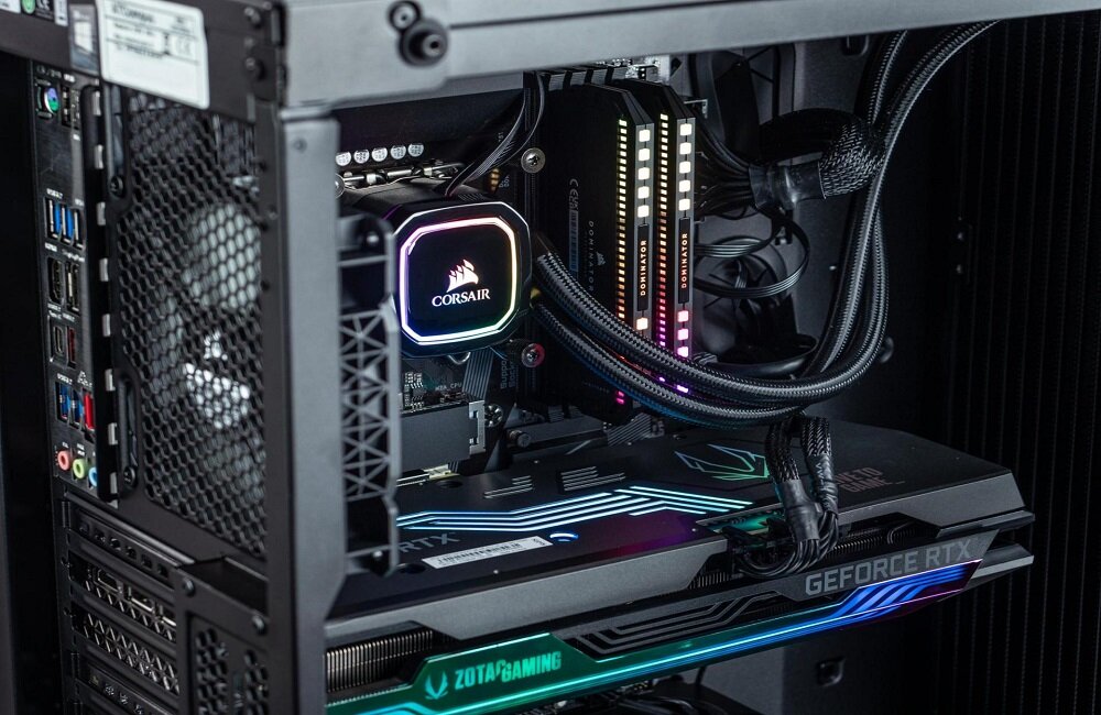 Komputer OPTIMUS E-Sport Extreme GZ690T-CR1 i7-12700KF 32GB SSD 1TB HDD 2TB GeForce RTX3080 Windows 10 Home wydajmy zasilacz 850W z firmy BeQuiet