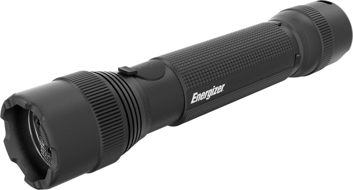 Latarka ENERGIZER Rechargeable TAC-R 700, lumeny, dom, skuteczna, wszechstronna, na białym tle latarka frontem prawo skos
