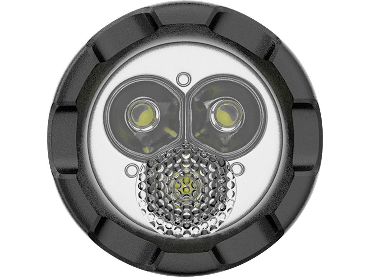 Latarka ENERGIZER Rechargeable TAC-R 700, kolory, otoczenie, wiązka, rozdzielczość, na białym tle diody latarki frontem na wprost