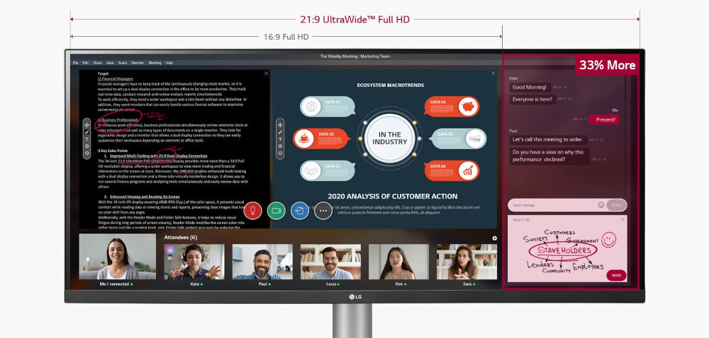 Monitor LG UltraWide 34BN670.B 34 2560x1080px IPS monitor idealny do grania i przegladania dokumentow