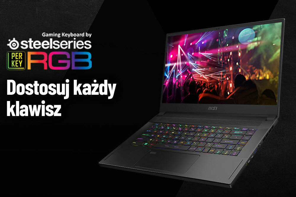 Laptop MSI Stealth GS66 15.6 IPS 240Hz i7-12700H 32GB SSD 1TB GeForce RTX3070Ti Max-Q Windows 11 Home wyglad