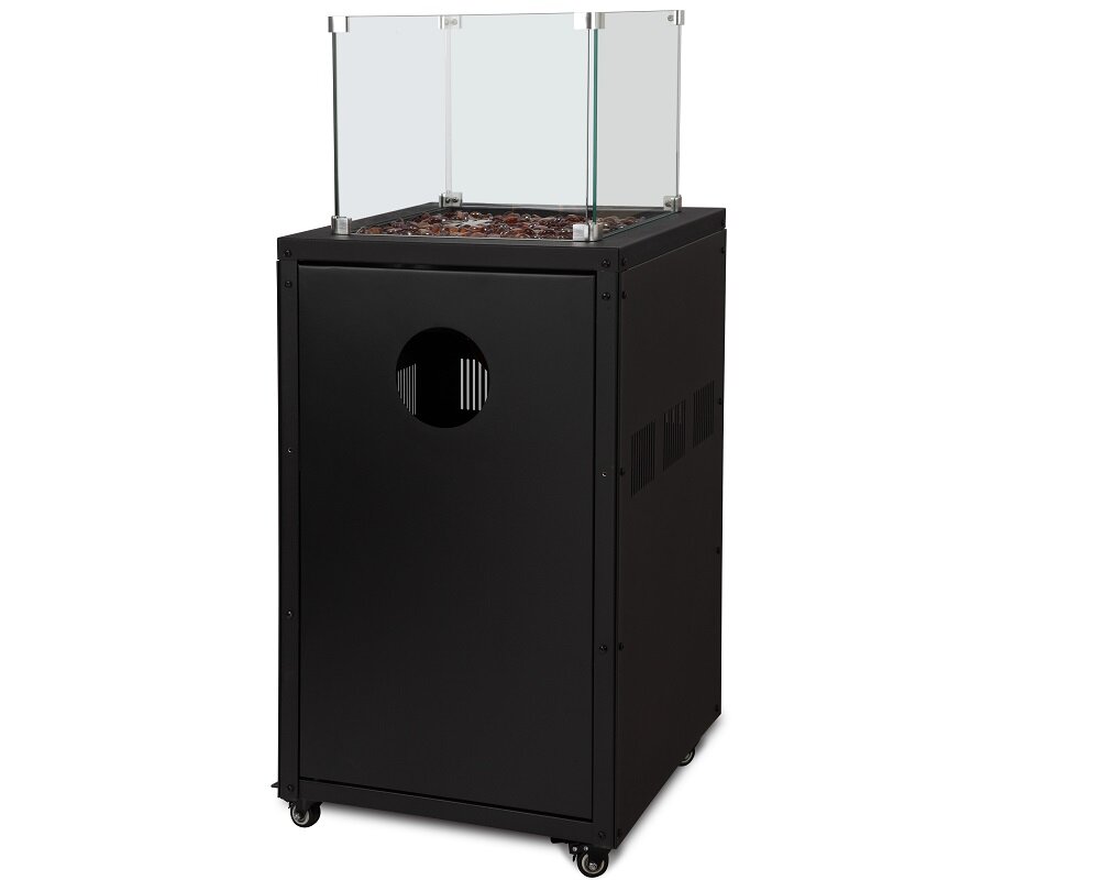 Ogrzewacz tarasowy LANDMANN VM8382 Rozgrzewa ogród Światło ciepło styl Stylowy design Piękny płomień bezpieczeństwo Kółka Łatwa obsługa