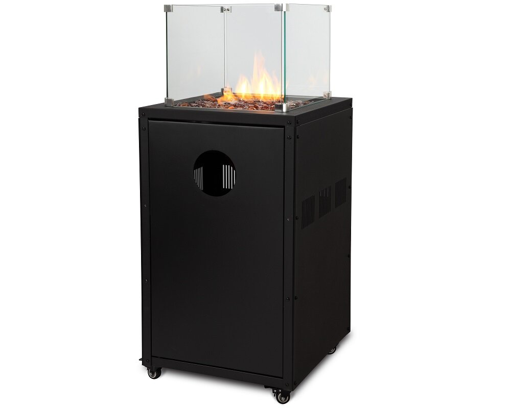 Ogrzewacz tarasowy LANDMANN VM8382 Rozgrzewa ogród Światło ciepło styl Stylowy design Piękny płomień bezpieczeństwo Kółka Łatwa obsługa