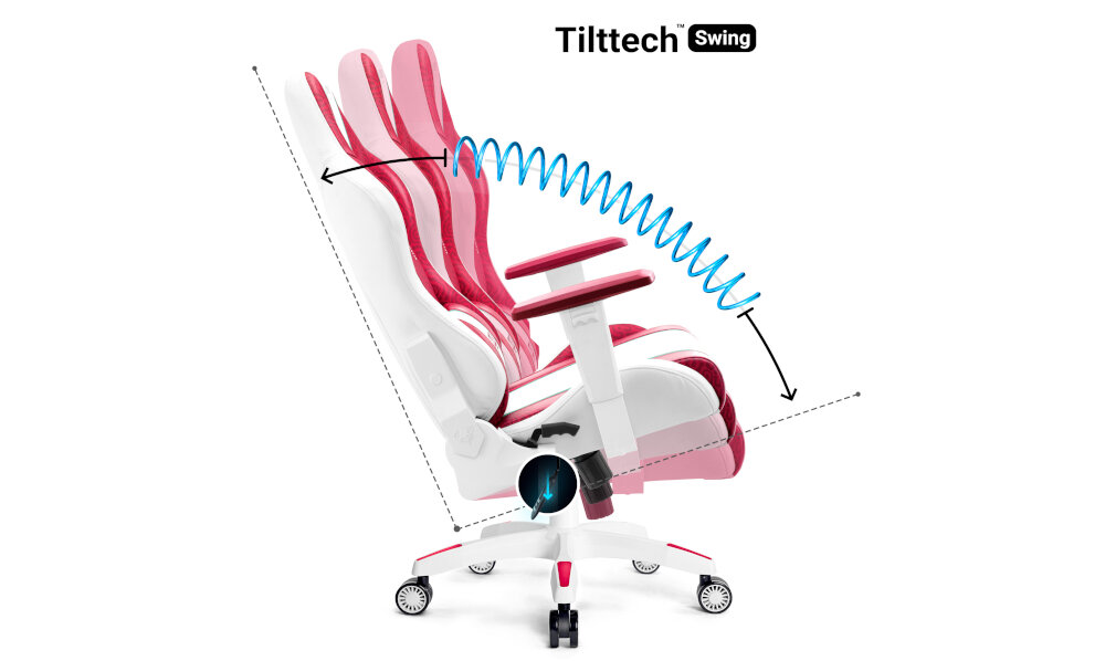 Fotel DIABLO CHAIRS X-One 2.0 Candy regulacja wysokosci bujanie sie mechanizm tilt