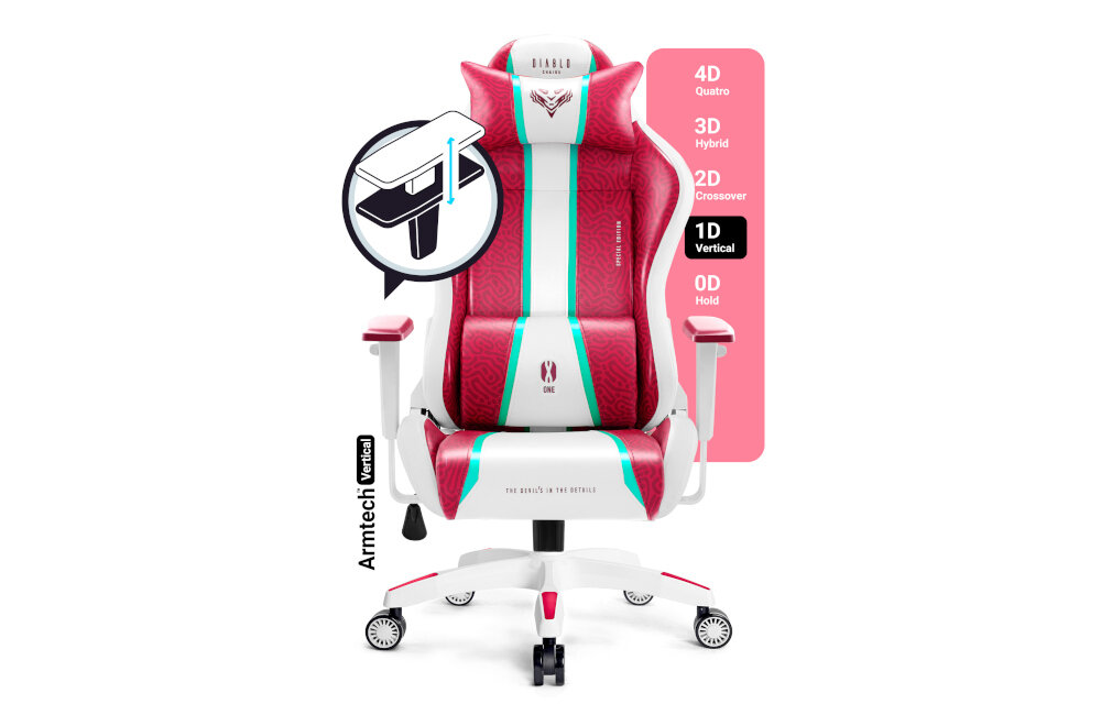 Fotel DIABLO CHAIRS X-One 2.0 Candy podparcie pianka podłokietniki
