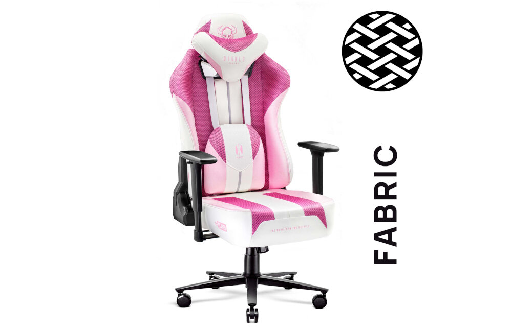 Fotel DIABLO CHAIRS X-Player (S) Różowo-biały wygoda kolor zaprojektowanie