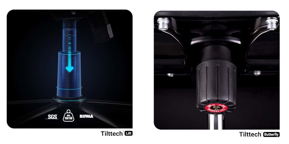 Fotel DIABLO CHAIRS X-Player (S) Różowo-biały podstawa mocna stabilna mechanizm