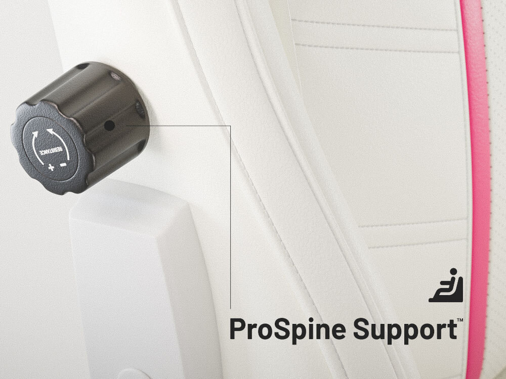 Fotel DIABLO CHAIRS X-Ray (S) Biało-różowy prospine support regulacja profilowanie