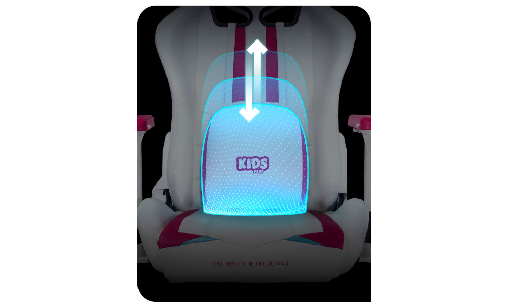 Fotel DIABLO CHAIRS X-Ray (XL) Biało-różowy zaglowek poduszka ledzwiowa