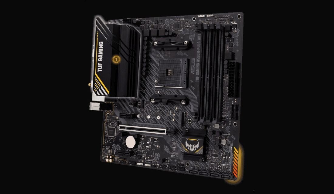 Płyta główna ASUS TUF Gaming A520M Plus WiFi - Radiator na VRM