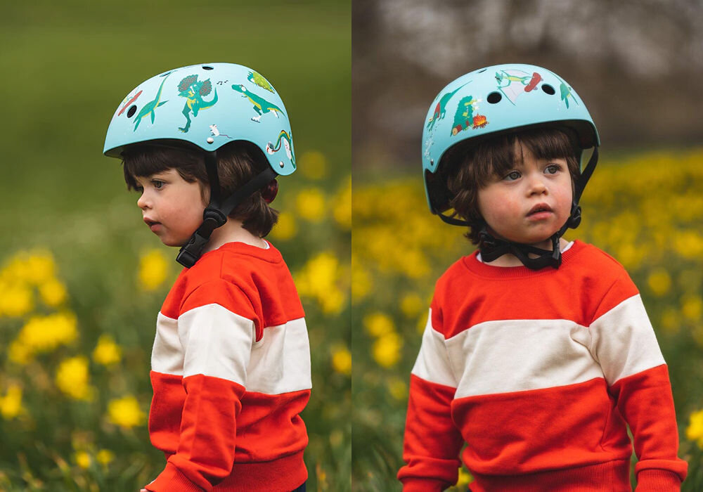 Kask HORNIT Jurassic DIM930 Wielokolorowy dla Dzieci (rozmiar M) normy bezpieczeńswa wesoły motyw