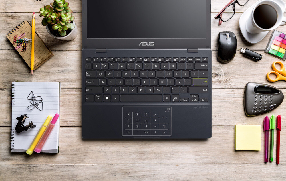 Laptop ASUS VivoBook Go E210MA 11.6 Celeron N4020 4GB eMMC 128GB stylistyka parametry