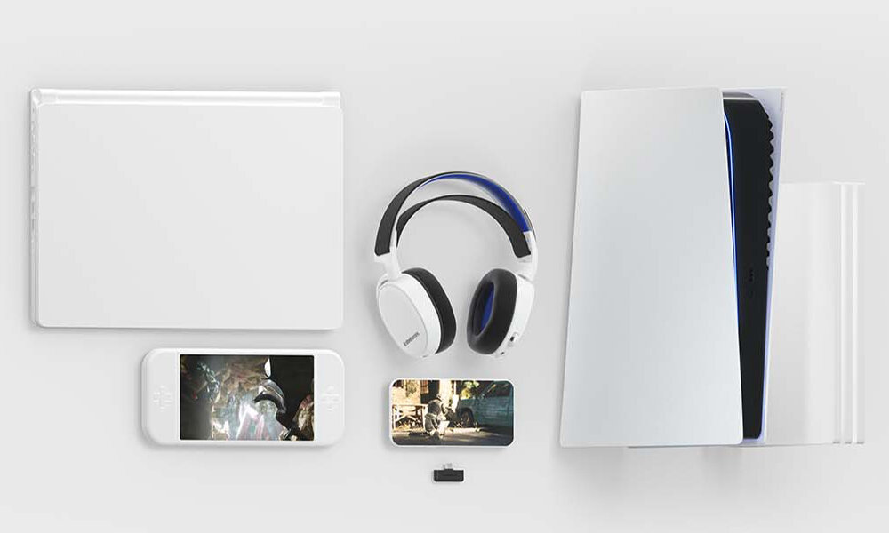 Słuchawki STEELSERIES Arctis 7P+ sterowanie przyciski