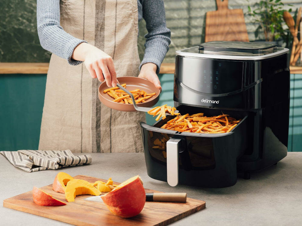 Frytkownica beztluszczowa DELIMANO 110074539 Air Fryer z gotowaniem na parze powloka nieprzywierajaca
