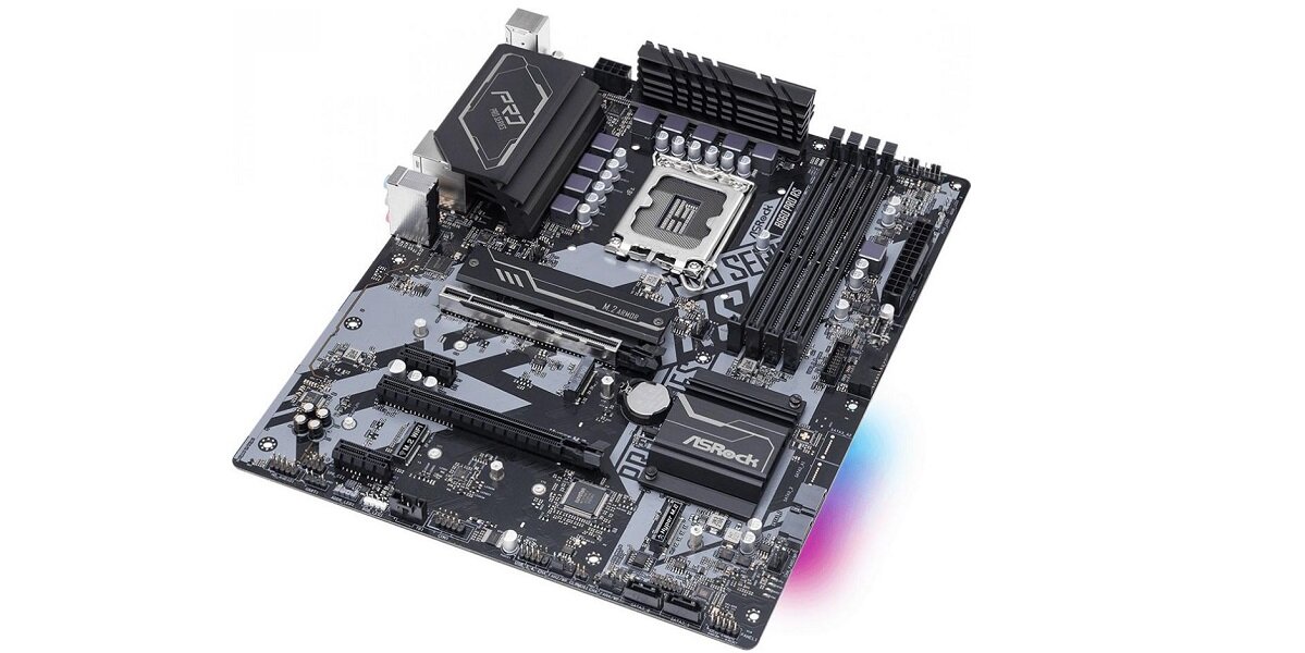 Płyta główna ASROCK B660 Pro RS podświetlenie karta graficzna pamięć RAM procesor gaming transfer danych wydajność jakość