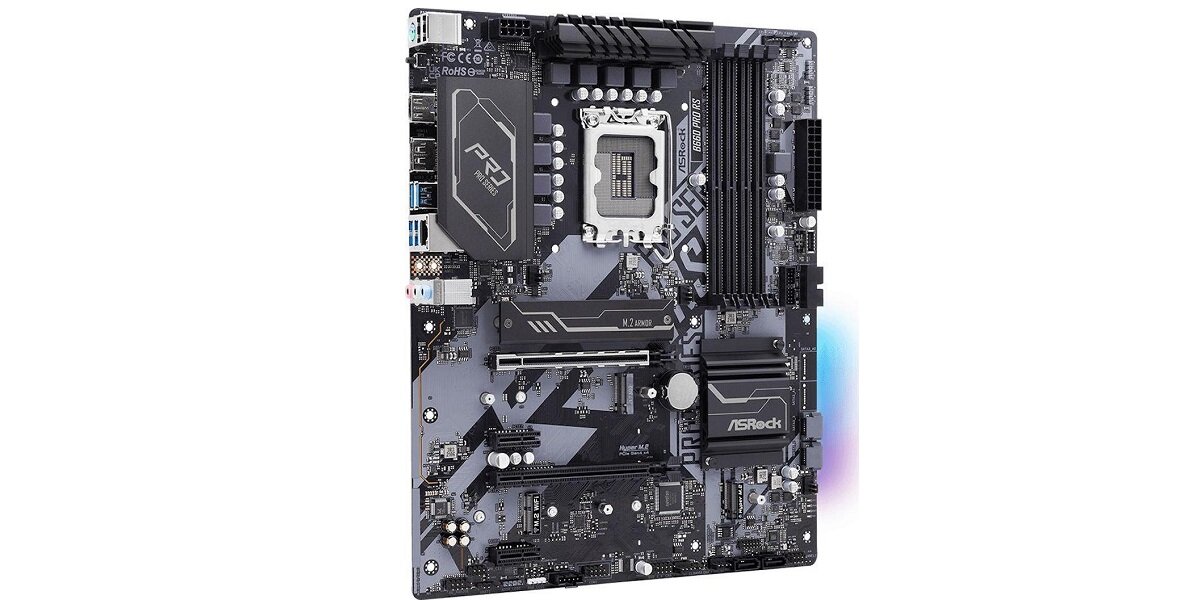 Płyta główna ASROCK B660 Pro RS podświetlenie karta graficzna pamięć RAM procesor gaming transfer danych wydajność jakość