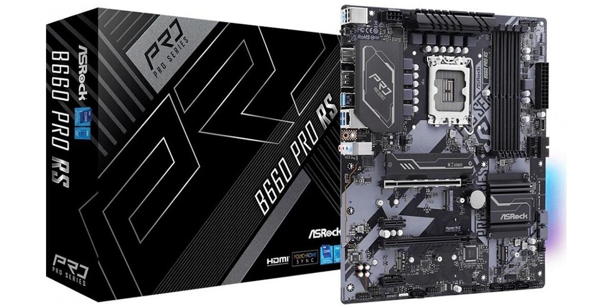 Płyta główna ASROCK B660 Pro RS podświetlenie karta graficzna pamięć RAM procesor gaming transfer danych wydajność jakość