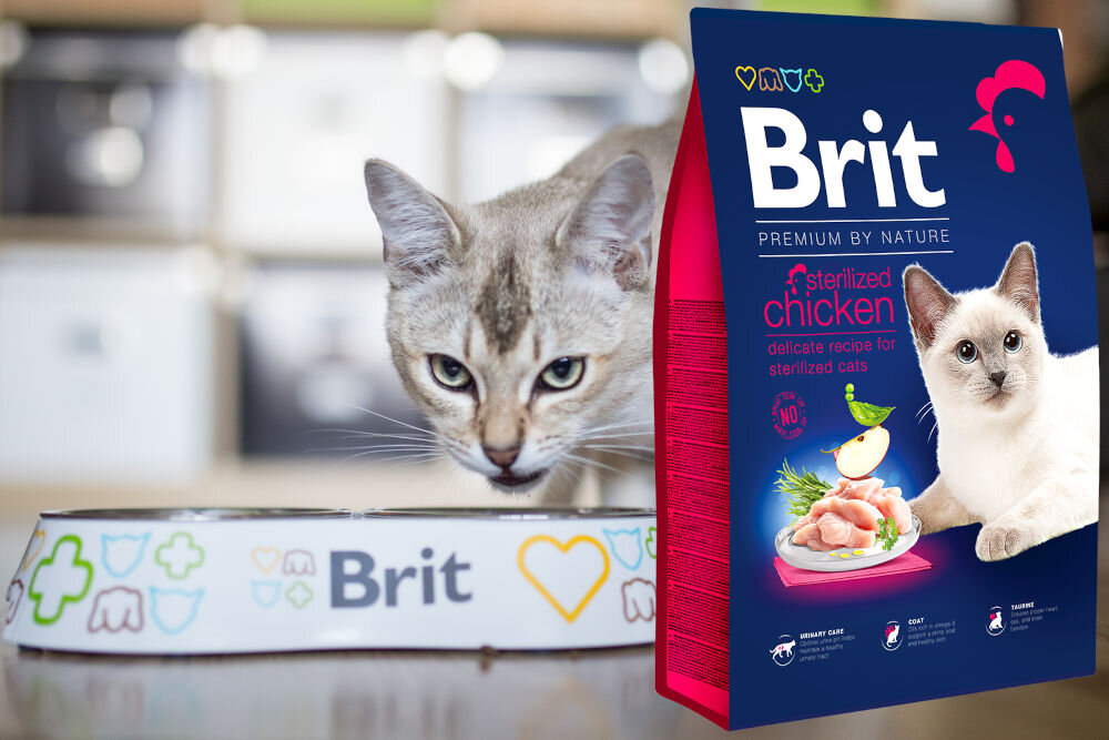 Karma dla kota BRIT Premium By Nature Sterilized Kurczak 1,5 kg witaminy zdrowie